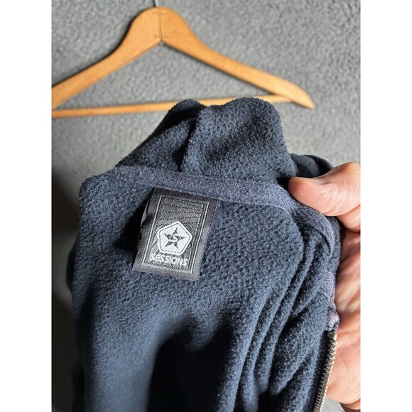 Vintage Y2K SESSIONS Womens XS Full Zip Hoodie Sweatshirt Snowboard Skate AOP - Picture 6 of 15